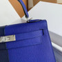 Hermès 28 cm Special Edition Blue Tri Coloured Epsom Kelly