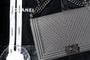 Chanel Grey Medium Chevron Boy Bag 28cm