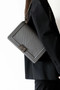 Chanel Grey Medium Chevron Boy Bag 28cm