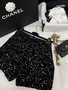 Chanel Glittered Cotton BERMUDA SHORTS