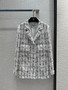  Chanel Light White & Black Cotton Tweed Jacket SS2023