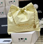 CHANEL 22 HANDBAG Yellow Medium AW 2022