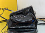 Fendi First Midi Black patent leather bag 