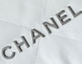 CHANEL 22 HANDBAG White with Silver Hardware Medium SS 2023