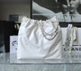 CHANEL 22 HANDBAG White with Silver Hardware Medium SS 2023
