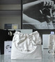 CHANEL 22 SMALL HANDBAG WHITE SILVER LOGO 
