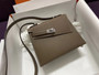 Hermes Kelly Sellier 20 en Desordre Etoupe with Palladium Hardware