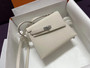 Hermes Kelly Sellier 20 en Desordre Craie with Palladium Hardware