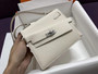 Hermes Kelly Sellier 20 en Desordre Craie with Palladium Hardware