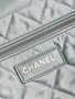 CHANEL 22 HANDBAG Light Blue with Silver Hardware Medium SS 2023