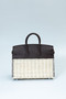 [Exclisuve] Hermes Limited Edition Picnic Birkin 25 Sellier Wicker and Black Barenia leather  SS 2021 
