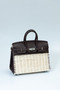 [Exclisuve] Hermes Limited Edition Picnic Birkin 25 Sellier Wicker and Black Barenia leather  SS 2021 