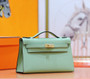 Hermès Vert criquet Mini Kelly Epsom Gold Hardware