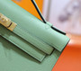 Hermès Vert criquet Mini Kelly Epsom Gold Hardware