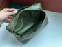 Loro Piana Extra Pocket Pouch L19  Ostrich Leather Dark Lichen Green