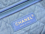 CHANEL Haut  Couture 22 HANDBAG Glittered Denim Medium AW 2023