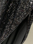  Balmain Long sequinned dress Black