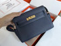 HERMES Kelly Messenger 27 BLACK TOGO GOLD HARDWARE
