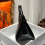 Hermes black  Birkin 30 in Porosus  Crocodile with Palladium hardware