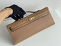 Hermes Kelly 31cm Cut Pochette gold Swift 