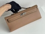 Hermes Kelly 31cm Cut Pochette  gold Swift PHW