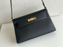 Hermes Kelly Elan Shoulder Strap Bag Black