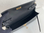 Hermes Kelly Elan Shoulder Strap Bag Black