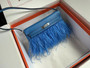 Hermes Kelly Elan Shoulder Strap Bag with Ostrich Feathers blue Sellier