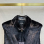  Fendi Black mink gilet  