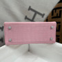 Hermes Sakura Pink Alligator KELLY 25 WITH PALLADIUM  HARDWARE
