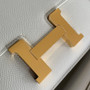  Hermes White Constance 19cm Epsom Gold Hardware