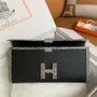 HERMÈS JIGE ELAN 29 BLACK SWIFT AND GREY LIZARD