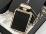 Chanel Black Quilted Leather and White Perspex Perfume Bottle Minaudiere Gold Hardware