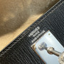 Hermes Kelly Elan bag Sellier Black Chevre chamkila goatskin Palladium hardware