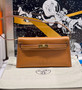 Hermes Kelly Elan bag Sellier Gold Chevre chamkila goatskin Gold hardware