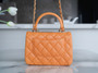 Chanel Trendy CC Flap Bag with Top Handle 2024 Orange