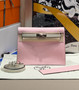  Hermes Horseshoe  09 Sakura Pink/ Craie Kelly Danse Bag Evercolour Leather Palladium Hardware