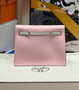  Hermes Horseshoe  09 Sakura Pink/ Craie Kelly Danse Bag Evercolour Leather Palladium Hardware
