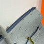 Hermes Gris Mouette Birkin Bag 30cm KK Ostrich Leather Gold Hardware