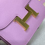 Hermès Constance Slim wallet Mauve Sylvestre Epsom leather with gold hardware 