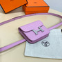 Hermès Constance Slim wallet Mauve Sylvestre Epsom leather with gold hardware 