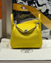 Hermes Mini Lindy 20cm Bag Paussin Togo Palladium Hardware 