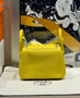 Hermes Mini Lindy 20cm Bag Paussin Togo Palladium Hardware 