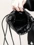 CHANEL 22 MINI HANDBAG ALL BLACK LOGO BLACK SS2024