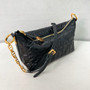 Christian Dior Diorstar Hobo Bag with Chain  Black Macrocannage Crinkled Calfskin