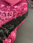 Chanel Sequins Shopping Bag Dark Pink SS2024