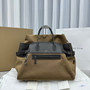 THE ROW Leather-Trim Margaux 17 Inside-Out Top-Handle Bag