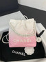 CHANEL 22 MINI HANDBAG White & Light Pink