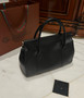  LORO PIANA Loom 32 Grained Leather Top-Handle Bag Black