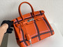 Hermes S/S 2023 Runway Edition Patch Birkin 30  in Orange Epsom leather and Palladium Hardware